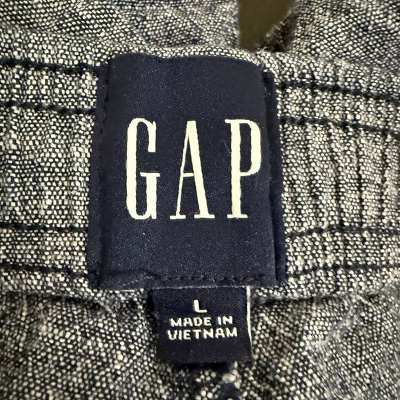 GAP Factory Men's Navy Blue Heathered Jogger Shorts Size L - Picture 7 of 10
